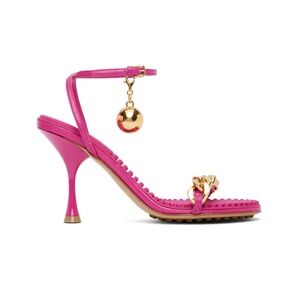 Bottega Veneta Pink and Gold Heels